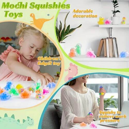 24pcs Cute Squeeze Mochi Toys With Water Beads Random Patter
