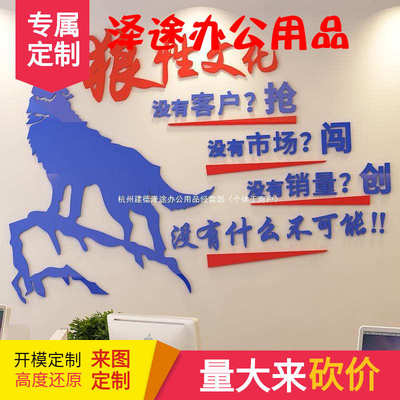 房产中介销售员工激励标语业务员团队励志墙贴公司办公室背景装饰