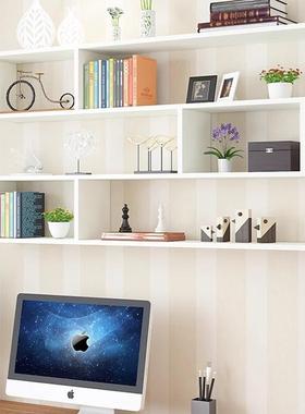 免打孔墙上置物架创意书架桌上搁板壁挂客厅简约现代墙壁吊柜null