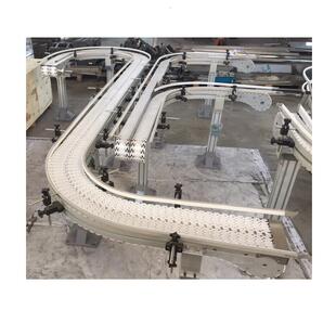 柔性链90度转弯输送机180度环形跑道流水线链板输送线传送带