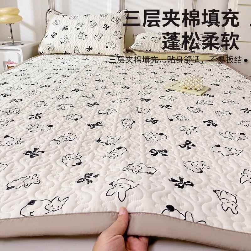 洗层纱床垫软褥垫防滑水床双单垫子家用INJ垫被子宿舍床盖炕单铺