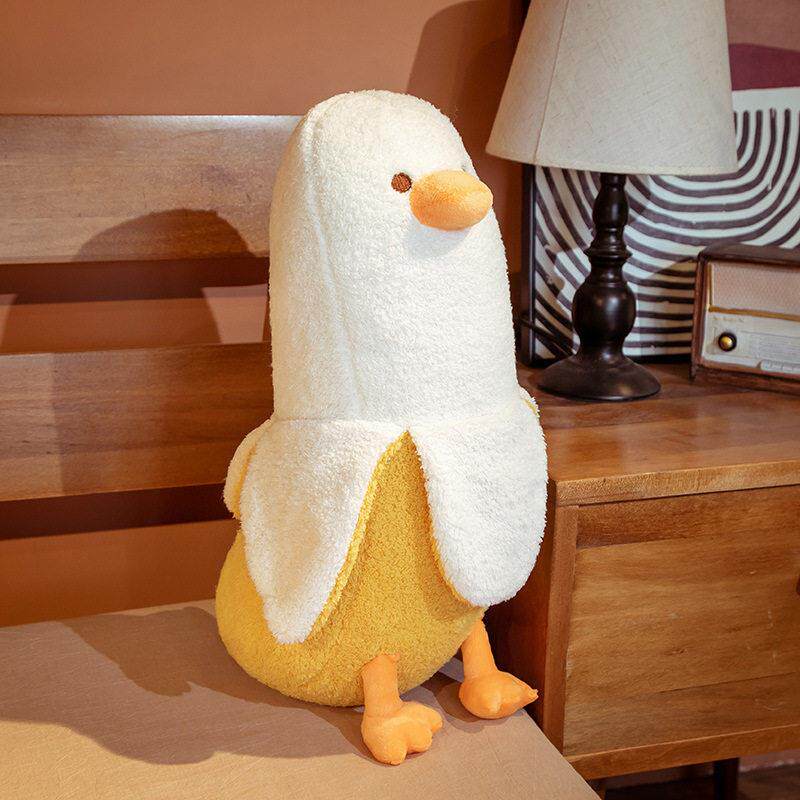 Cartoon Duck Stuffed Plush Animals Creative Banana Doll Funn - 实物图