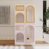 高档实别木猫别墅猫笼子子猫窝小型猫屋猫房猫咪定制展示柜寄墅养