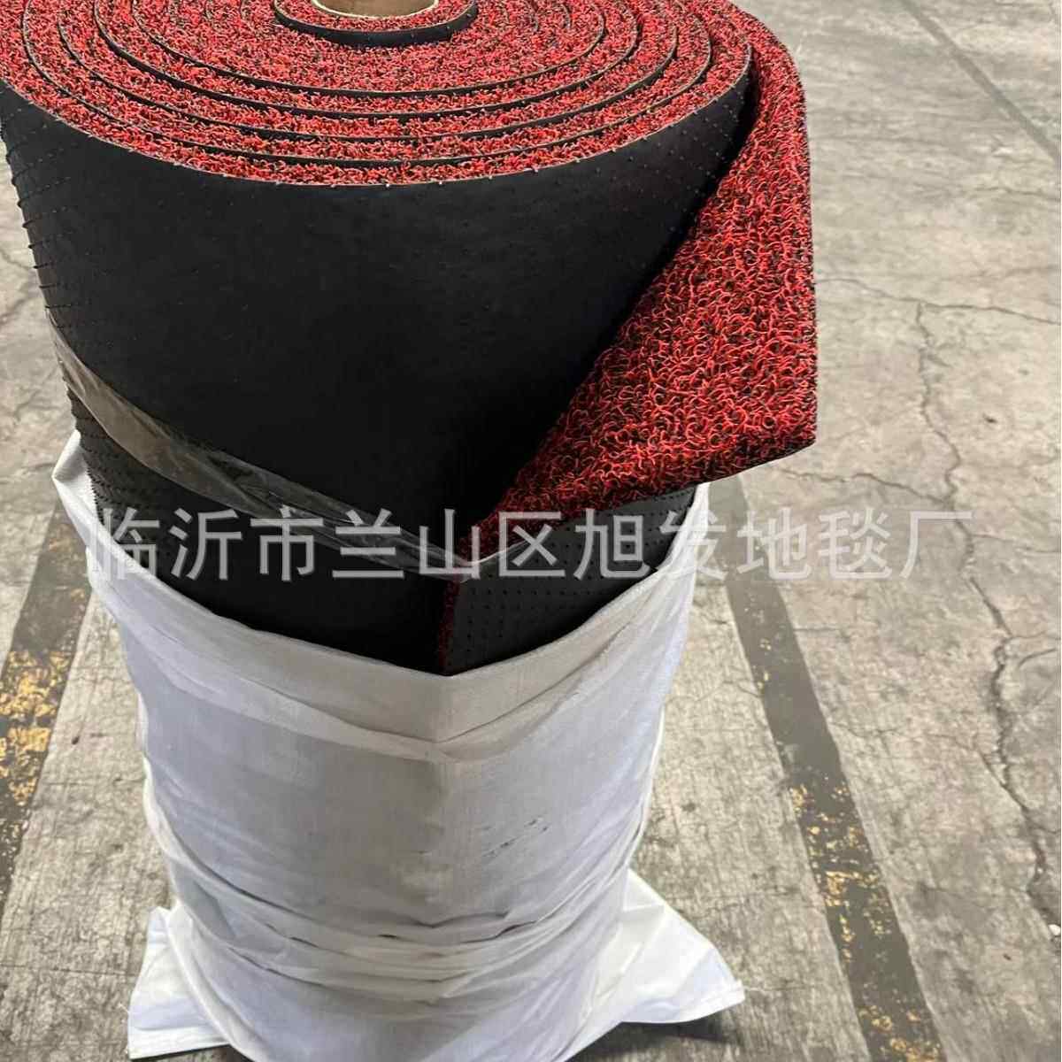 厂底家直销057塑料粘金布洗金毯淘金毛毡金草厚丝c圈钉pv地垫自吸
