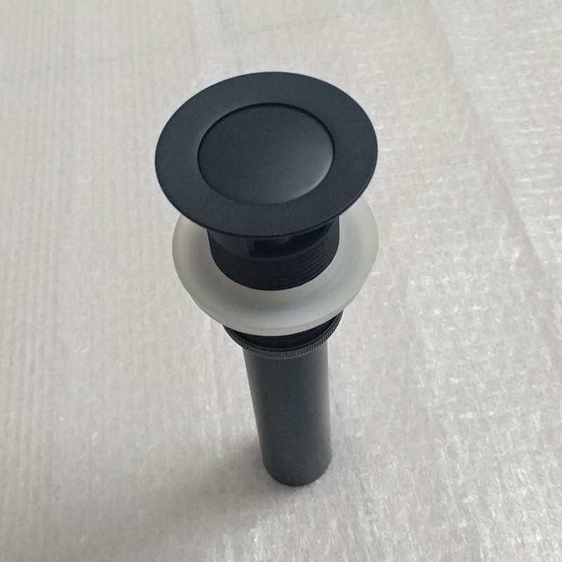 出口德国全铜黑色下水器大盖弹跳式面盆下水器 洗脸盆水塞落水器