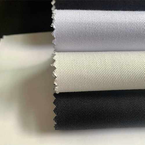 新款直销梭织全棉纱卡斜纹布21*21/108*58 漂白半漂黑色坯布 服装
