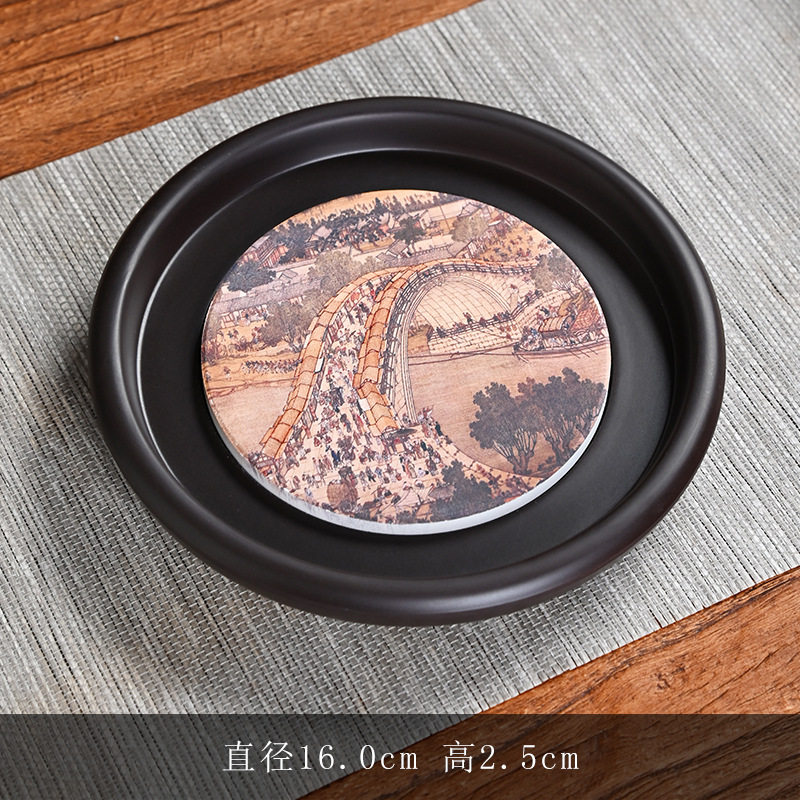 粗陶藤编壶垫壶承干泡台茶盘日式养壶紫砂壶储水底座壶托茶具大号,餐饮具,茶托,淘宝优惠券,粉丝福利购,淘宝优惠卷