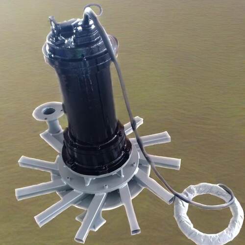 如克环保1.5kw新式潜水离心式曝气机铸件式沉水增氧曝气器