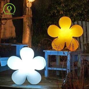 严选led发光花瓣灯滚塑七彩氛围装饰灯公园庭院灯别墅户外景观灯