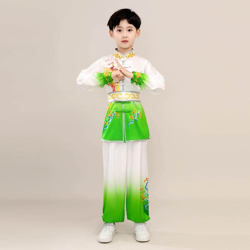 正品检儿童武术拳演服装中式渐表变色体比赛武术表演服装长短袖太