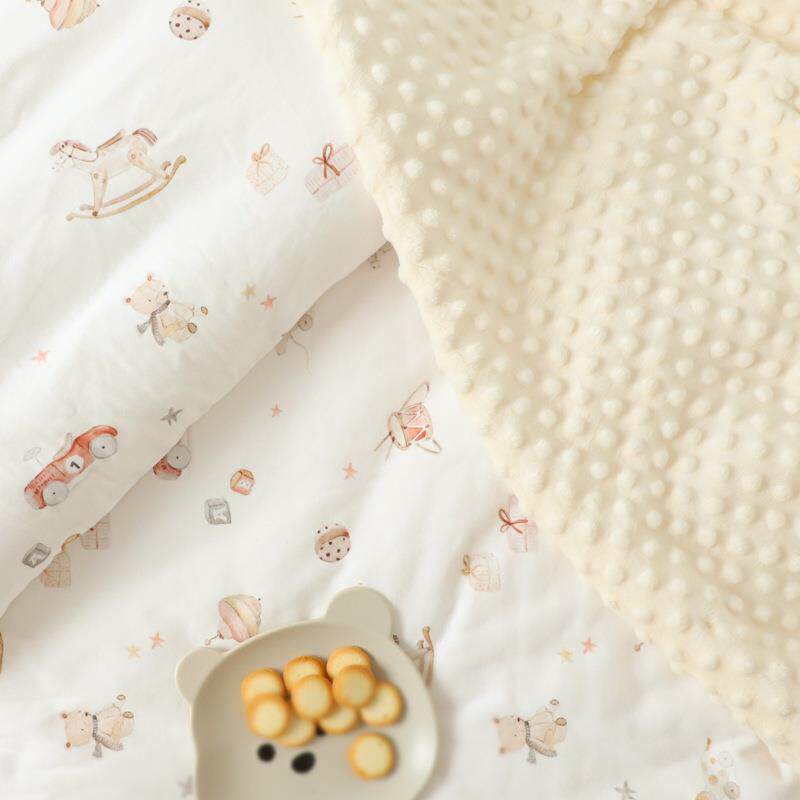 豆豆毯婴儿春秋儿童幼儿园被子盖毯新生儿安抚加厚毛毯宝宝豆豆被