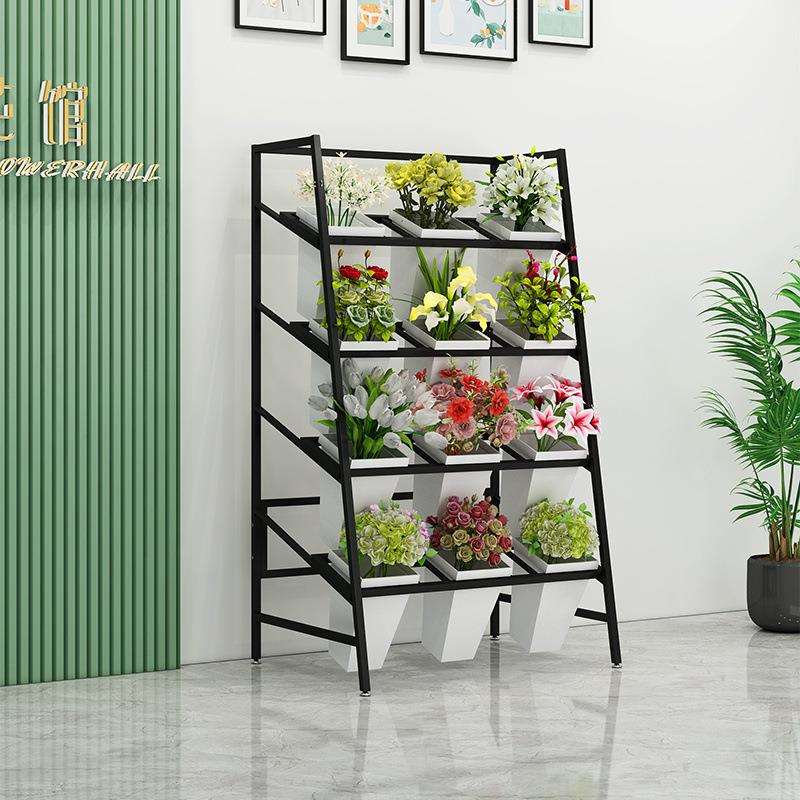 花店花架架鲜展示花铁艺梯形多层放摆架室内花卉架醒LSY花桶置物