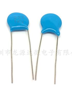 高压瓷片电容2231KV精度20%0.022UF1000V22NF直插蓝色
