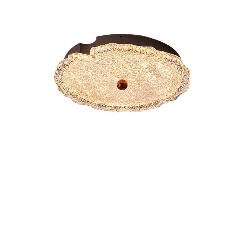 金箔荷叶法式中古美式复古轻奢高级感护眼主卧书房灯饰卧室吸顶灯