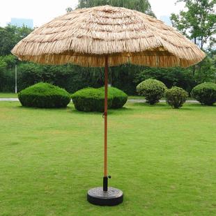 代发仿真稻草伞茅草伞大户外遮阳伞折叠太阳伞沙滩伞庭院伞