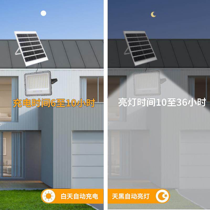 跨境分体照明壁灯庭院灯户外防水led大功率工程太阳能投光灯智能