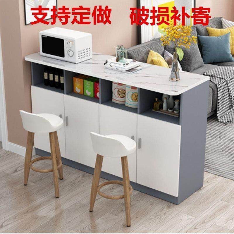 家用吧台桌厨房饭厅隔断柜客厅双面玄关柜现代简约餐柜高脚桌柜