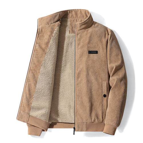 Corduroy cotton jacket, men's coat, top, thick plus size