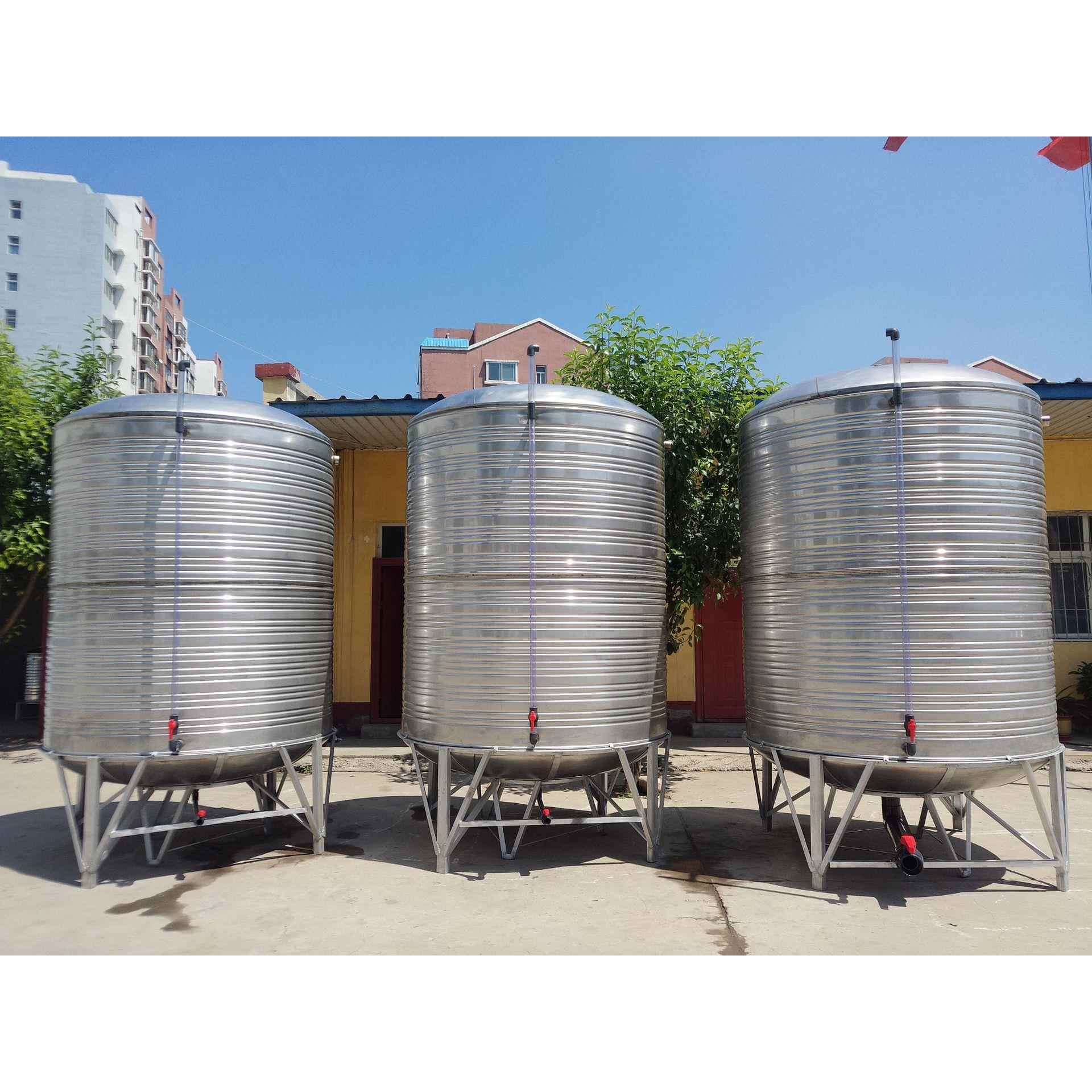 辽宁304不锈钢圆形水箱净水储水罐太阳能水箱酒店宾馆酿酒罐