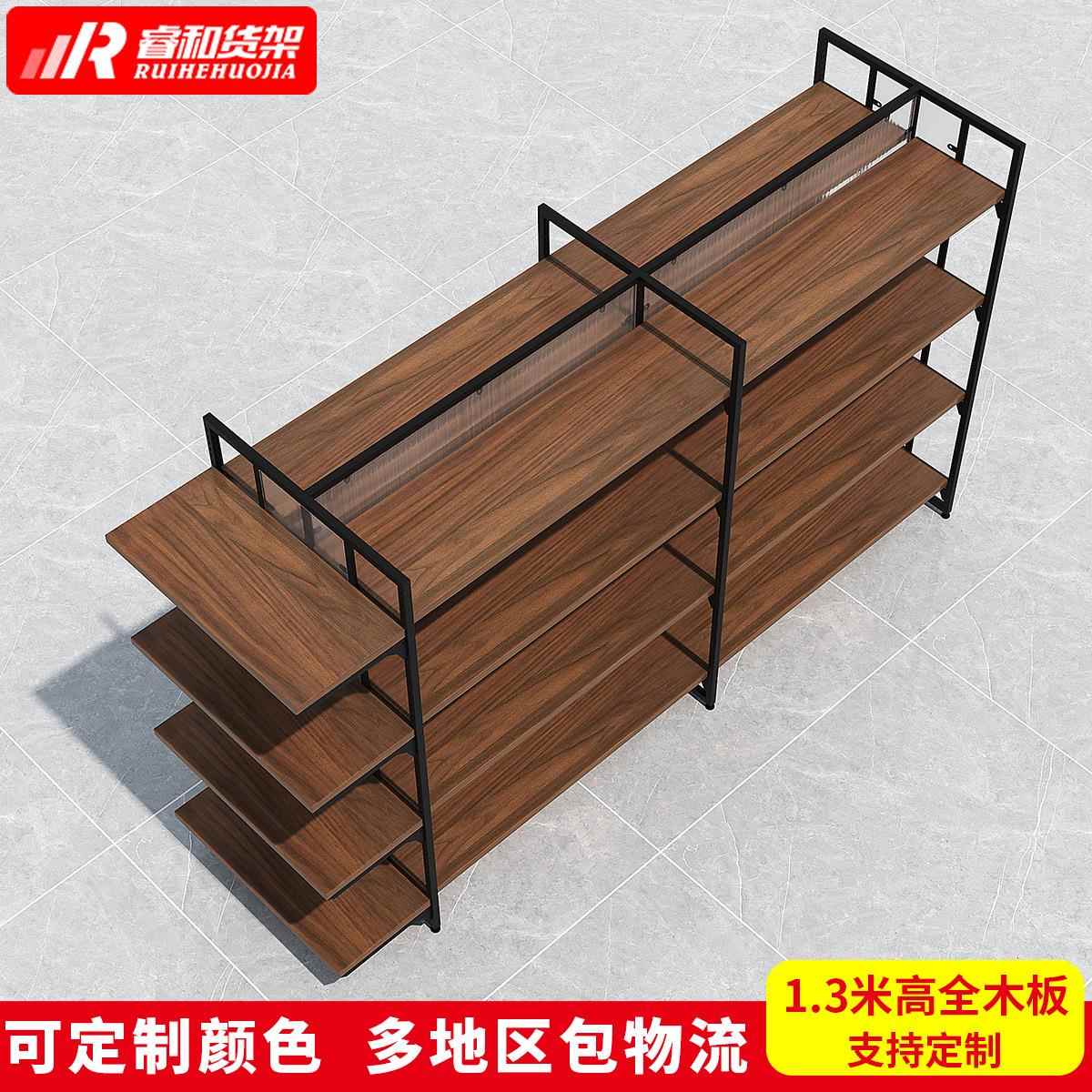 名创双面中岛柜宠物文具店精品烟酒茶叶商行直播架展厅样品陈列柜