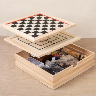 多功能棋飞行棋挑棒双陆棋棋井字棋多米诺骨牌卡牌桌游国际象棋