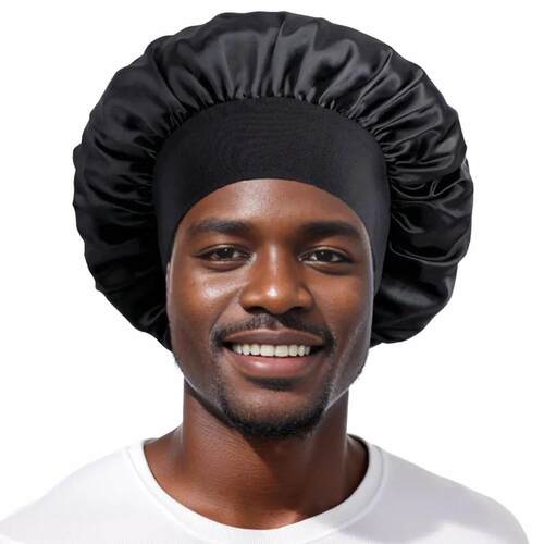 silk hair bonnet Satin Bonnets Cap Night Sleep Hat Hair Bon