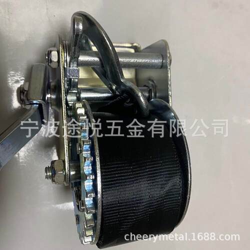 厂家供应1000LBS拖车绞盘带6米黑色织带游艇织带手动绞盘