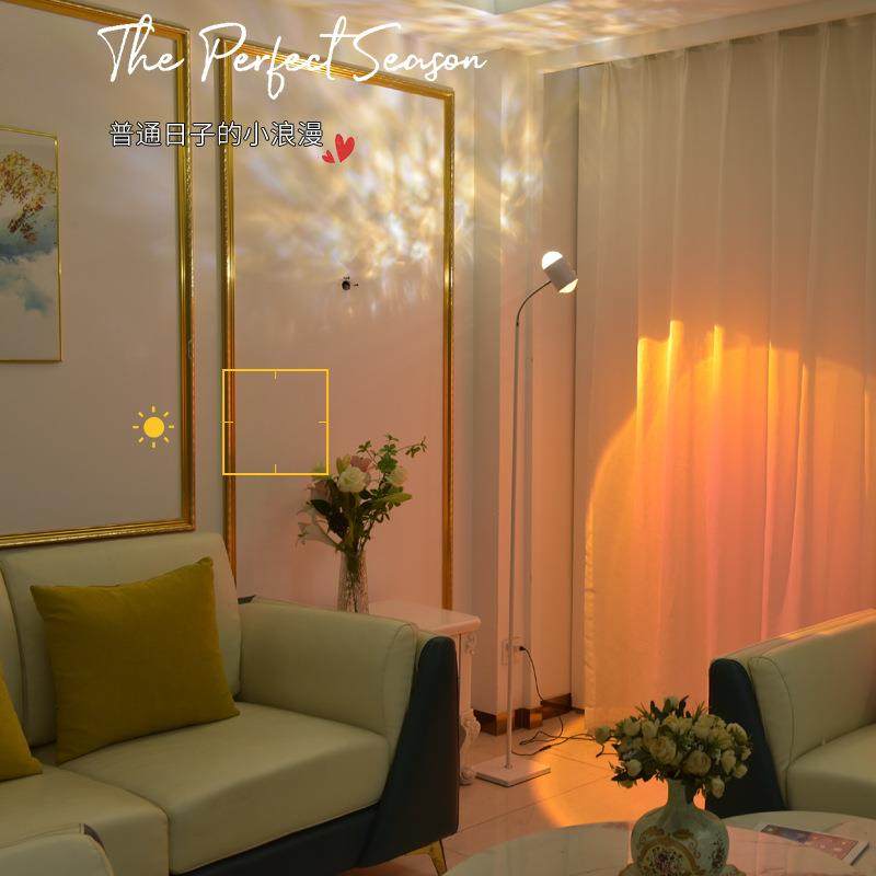 USB低压双头夕阳水波纹灯氛围客厅卧室直播日落水纹落地情调灯,家装灯饰光源,投影灯,淘宝优惠券,粉丝福利购,淘宝优惠卷