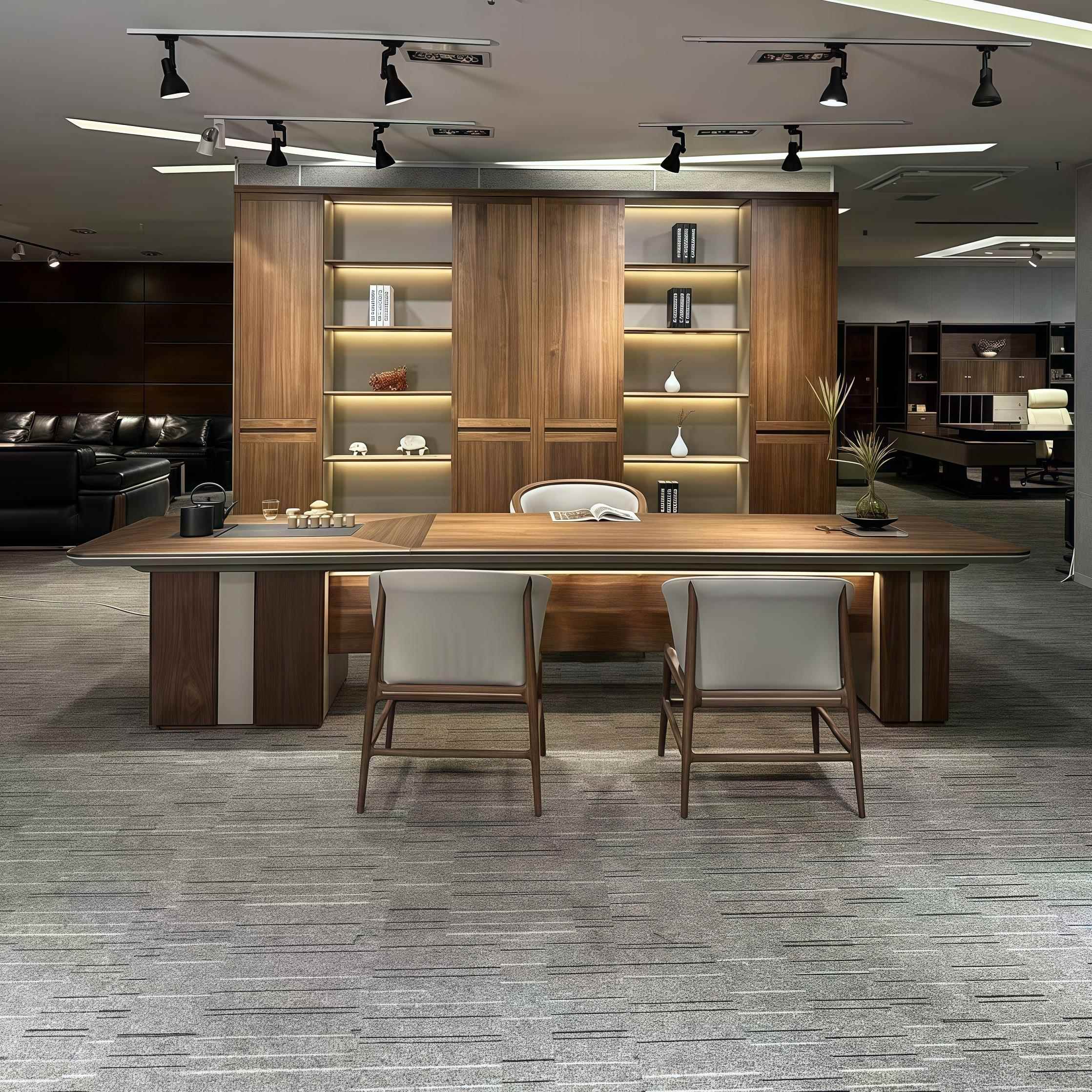 需定制新中式实木黑胡桃木禅意茶桌椅组合现代简约茶室茶台办公室