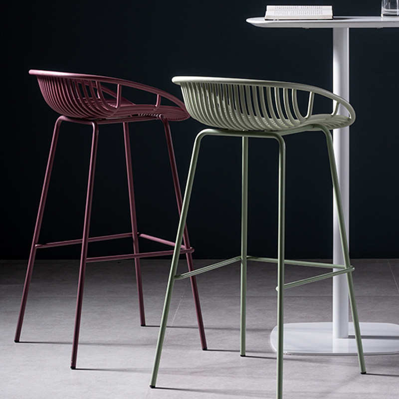 铁艺吧台椅酒吧吧椅高脚凳现代简约奶茶店网红阳台高椅子彩色家用