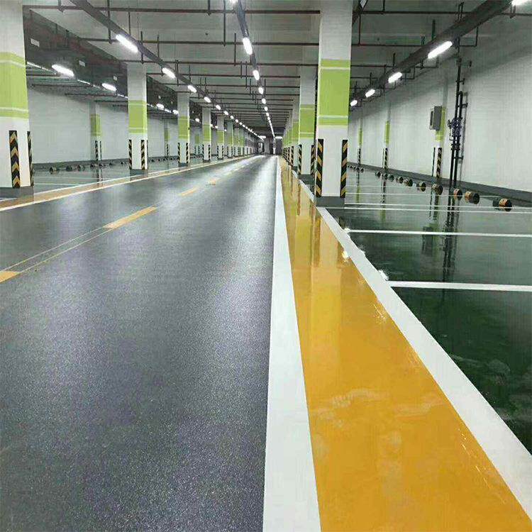 水性环氧地坪漆施工停车位无尘车位地坪涂鸦防滑耐压停车场地板漆