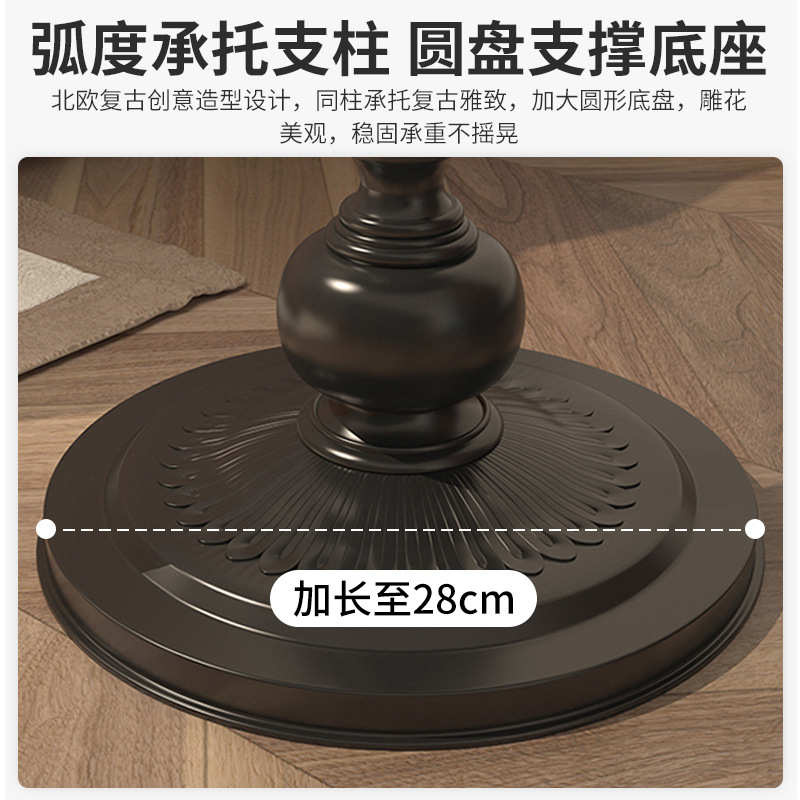 复古小茶几沙发边几客厅小户型轻奢铁艺小圆桌床头边桌子女生卧室