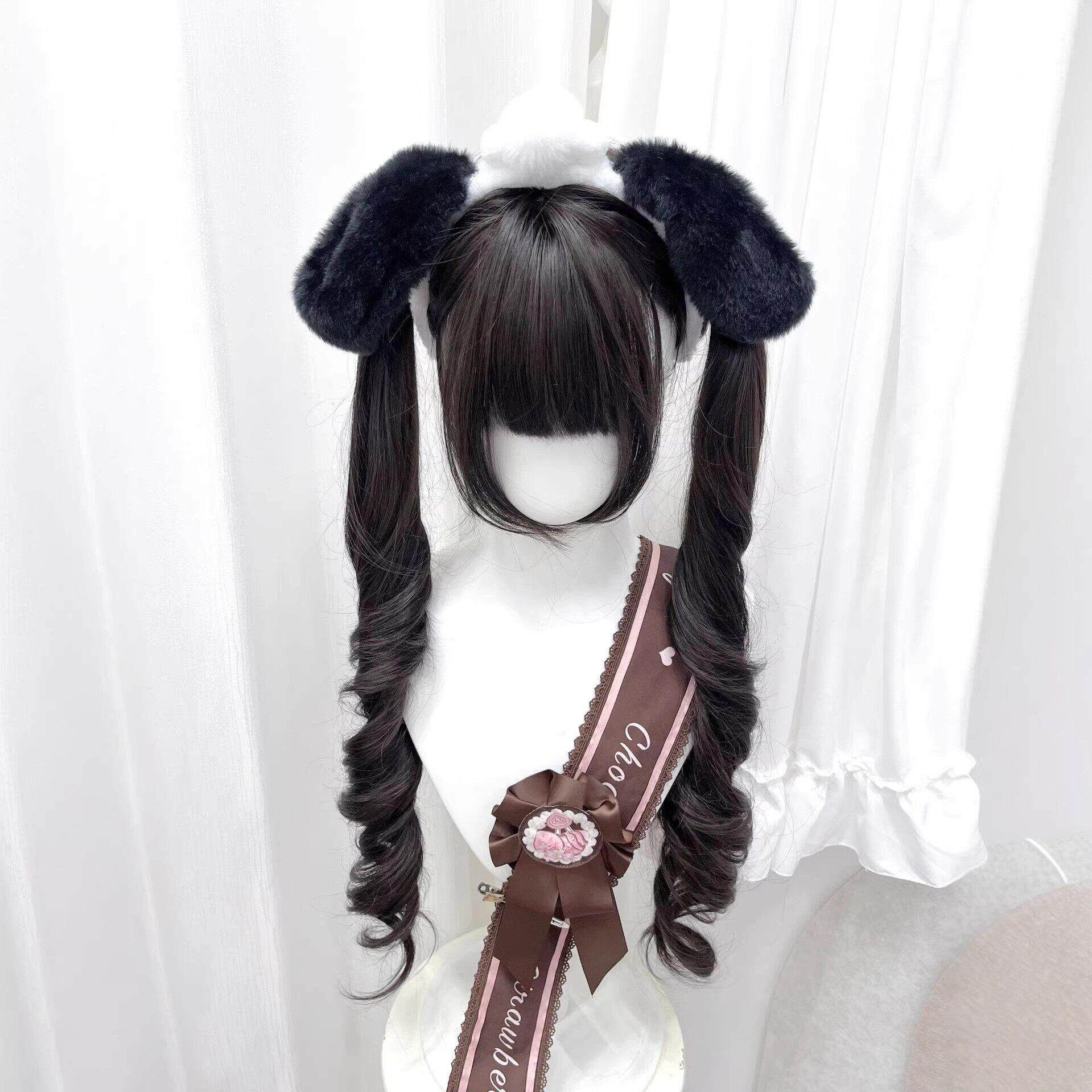 萌了个萌假发女80cm长卷发双马尾萝莉甜美减龄lolita长款全头套式