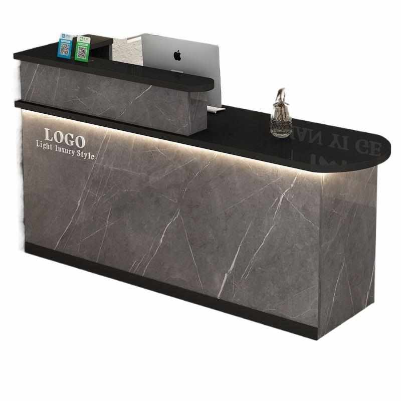 吧台收银台店铺小型超市服装柜台简约现代公司美容院前台桌接待台