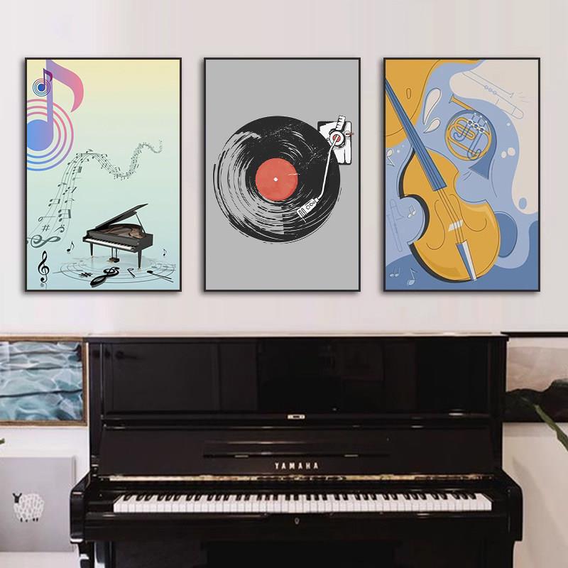 现代简约音乐主题装饰画 可定制 挂琴行艺术教室 卧室音乐风格画
