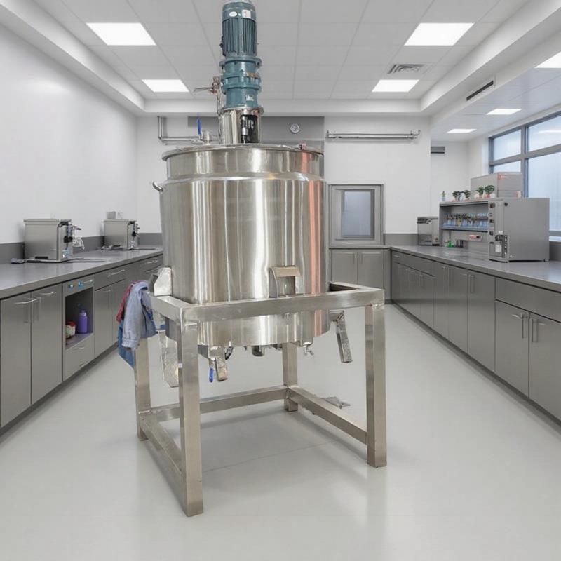 厂家供应洗洁精乳化罐不锈钢镜面搅拌机实验室电加热真空反应釜