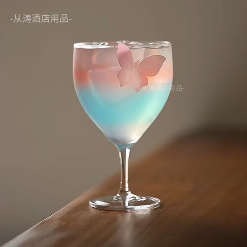 酒吧杯子木村硝子同款日系酒杯日式水滴形鸡尾酒杯矮脚艺术感酒杯