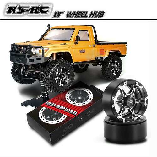 RS红蜘蛛出品攀爬车1.9寸铝合金轮毂TRX4D90易控狂怒轮毂R74