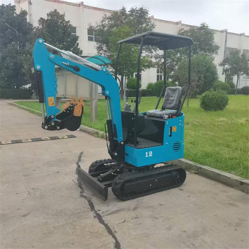 农用大棚小型挖土机建筑工地狭小空间12型履带驾驶式微型挖机