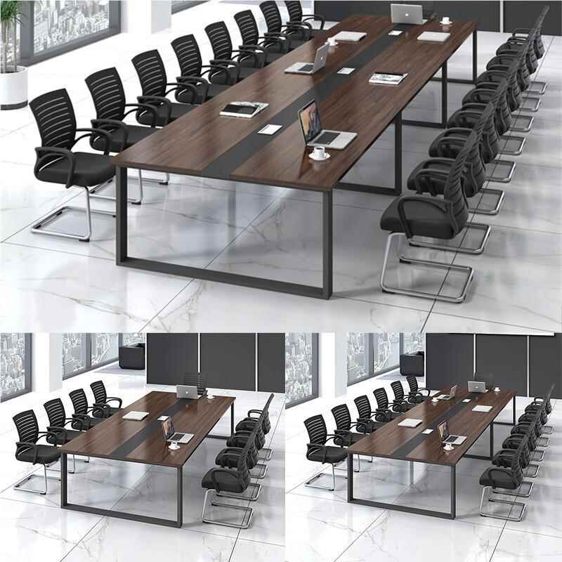 会议桌会合长桌办公桌椅子组简约现代办公家具议室商接务待培训桌