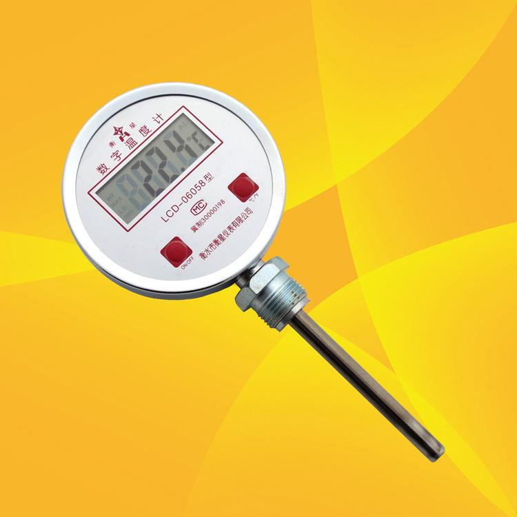 数显双金属温度计/数字温度计/工业农业温度计径向数显不锈钢
