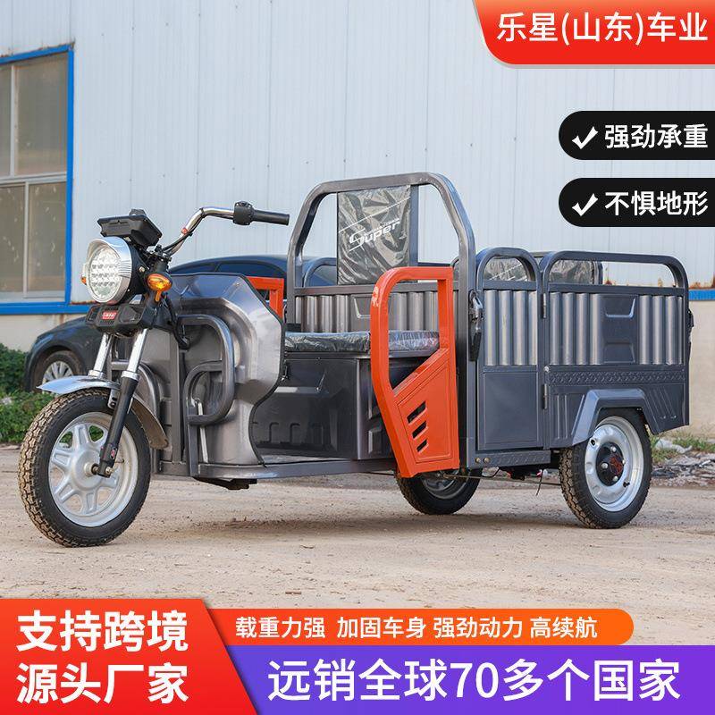 载重折叠电动三轮车载人大功率爬坡长久续航承重三轮拉货车送货车