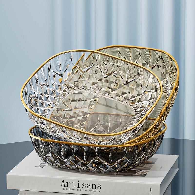 新款轻奢高端精致水果盘客厅家用高颜值茶几零食摆放盘果盆水果篮