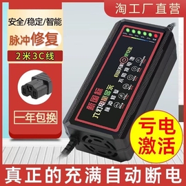 电动车电瓶充电器48v12ah60v20a72v爱玛雅迪石墨烯通用电池铅酸