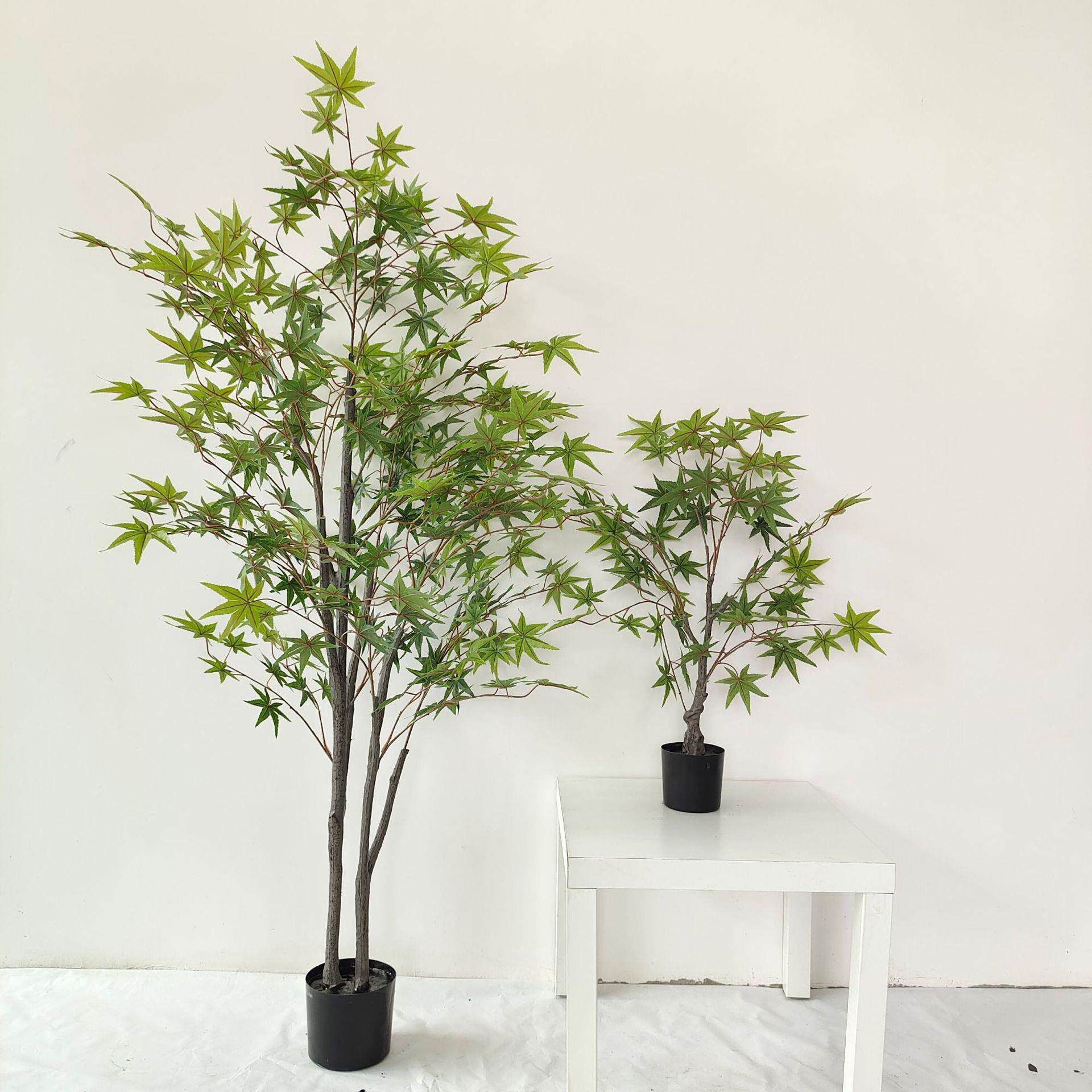 仿真植物盆栽绿枫树装饰塑料假花防真花客厅摆件假盆景大绿植假树