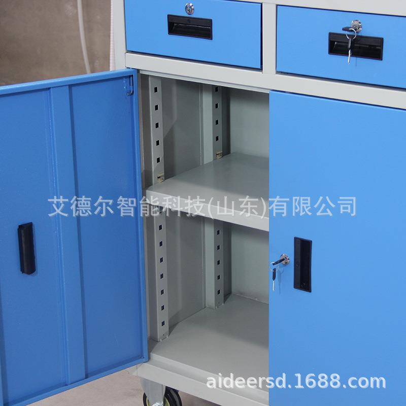 车铣床工具柜车间挂板双抽屉双开门工具车箱带锁移动机床工具车
