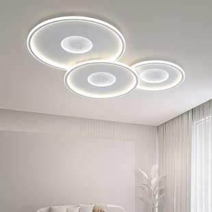 卧室灯吸顶灯现代简约2023年新款 圆形月球灯主卧室房间云朵星球灯