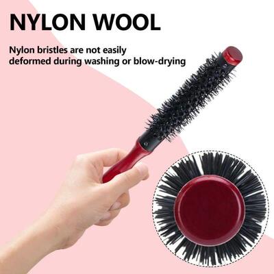 Small Mini Plastic Round Hair Styling Brush with Nylon