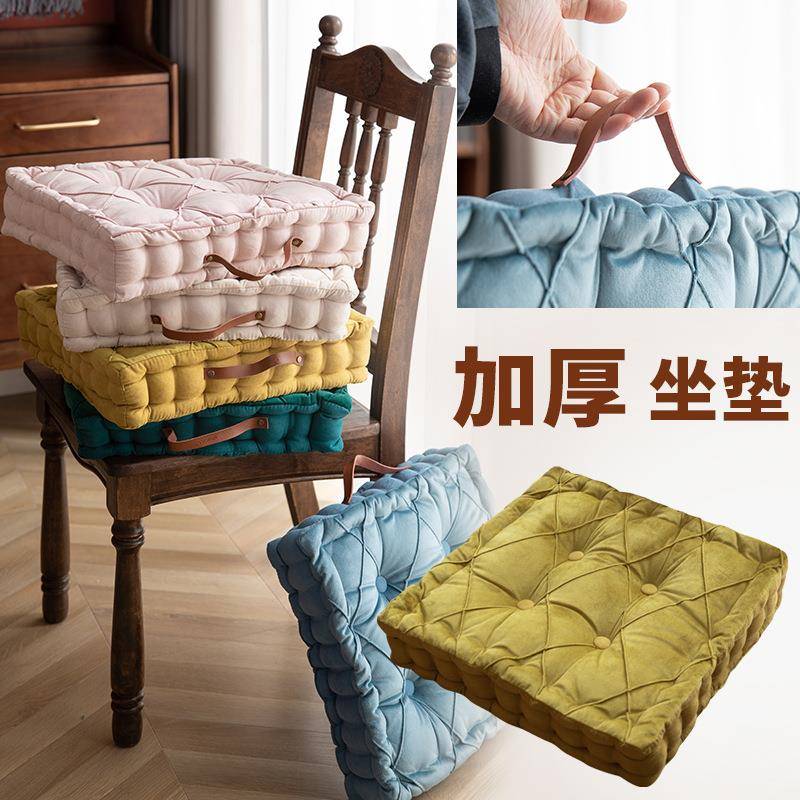 家用级感荷兰绒餐垫褶靠皱手提坐垫榻榻米垫增高椅子褶皱手提椅背