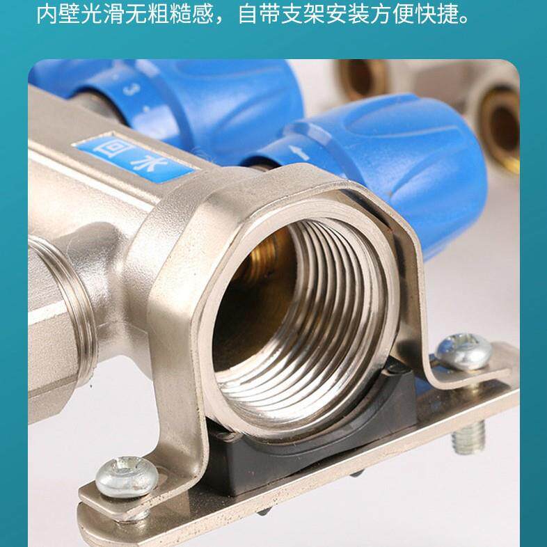 厂家供应春恩家用地暖全铜暖气分水器集水器地热分集分水器